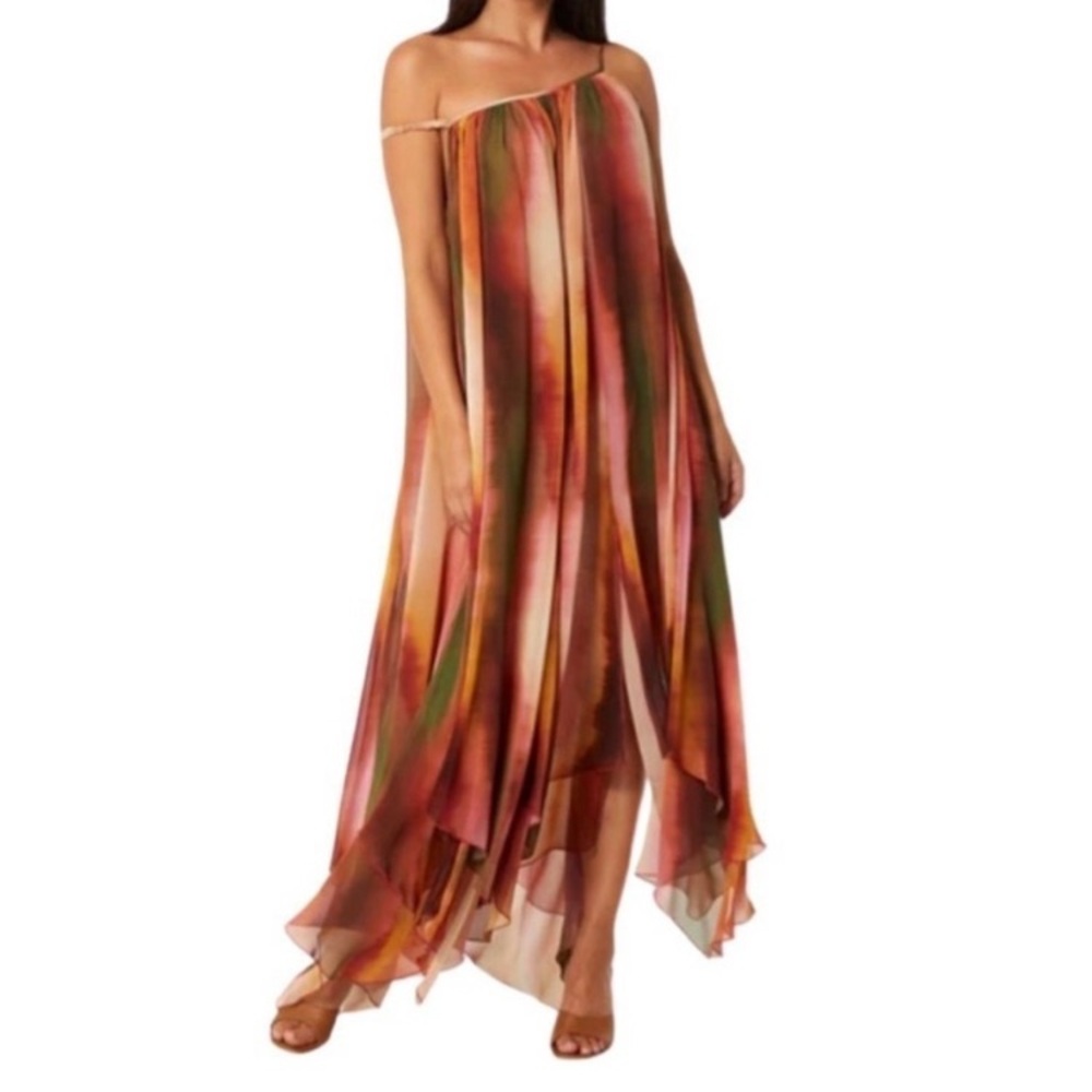 Misa Los Angeles Shanti colorful flowy strappy maxi dress